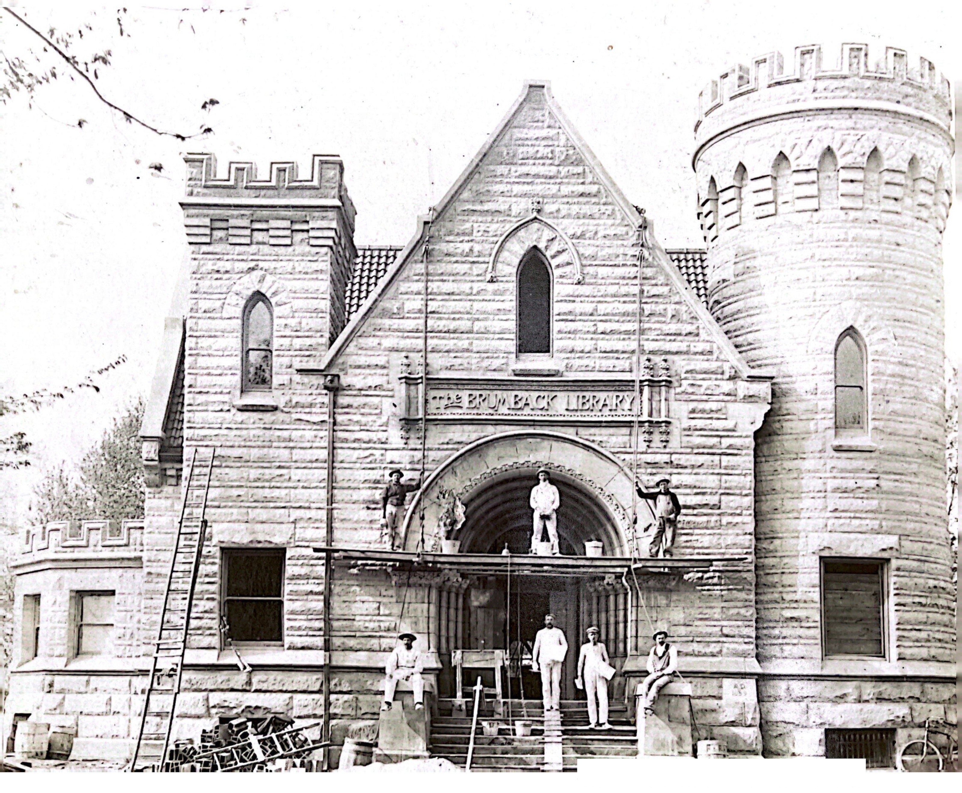 The Brumback Library under construction.